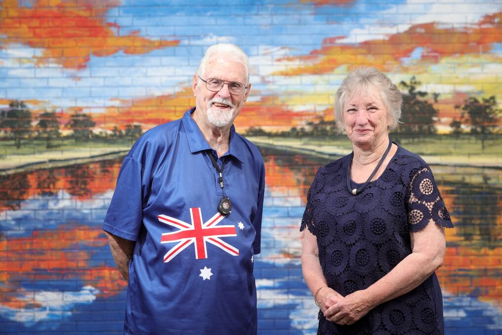 Keith Duggan and Sheryl Pitman are honoured to be awarded the Medal of the Order of Australia for their service to the community of Howlong. Picture by James Wiltshire