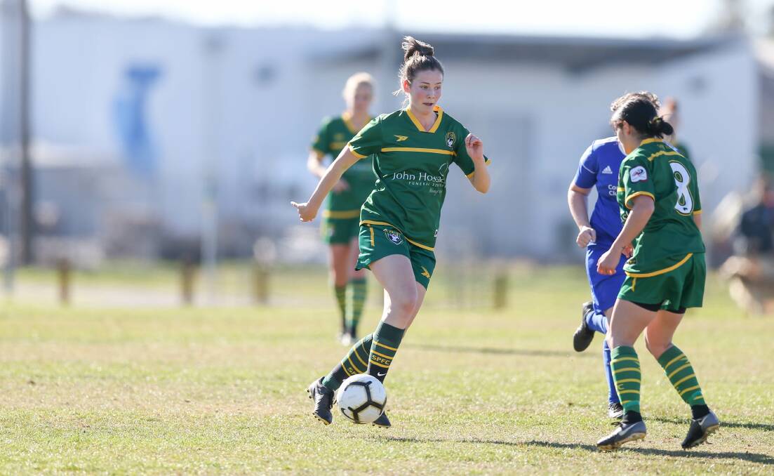 HOT FAVOURITE: St Pats midfielder Claire Mahoney had a huge lead at the halfway mark of the season for the AWFA senior women's Star Player award and has been tipped by most coaches to win it.