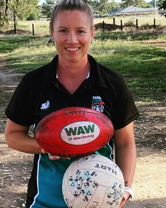 FAMILIAR FACE: Catherine Wood will play, coach juniors and help improve the overall fitness of CBHBU footballers and netballers in the Hume league this season.