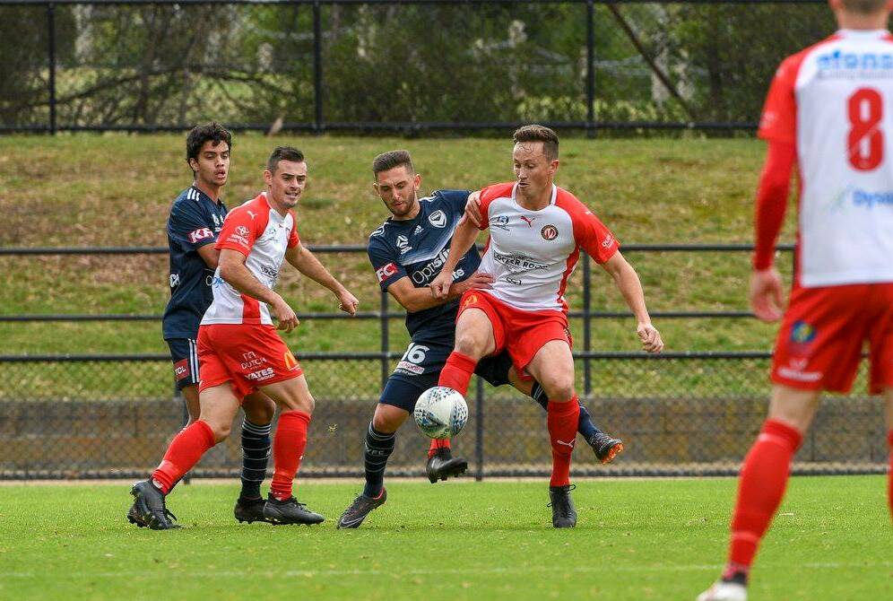 STEPPING UP: Josh Mulcahy has been required to play a key role up top for Murray United to cover for the suspended Zac Walker and injured Gonzalo Freddi. Picture: MARK AVELLINO