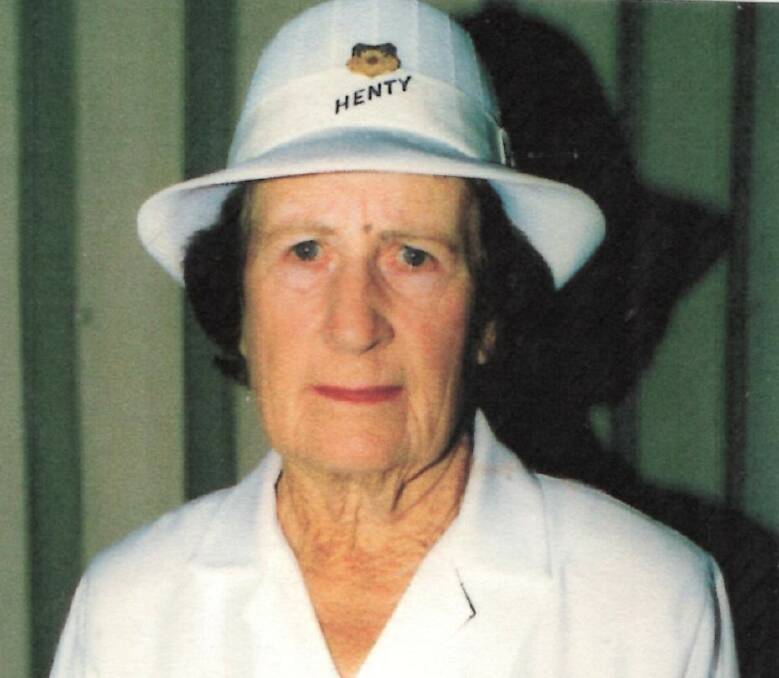 Henty Women's Bowling Club life member Mavis Scott died recently, aged 103.