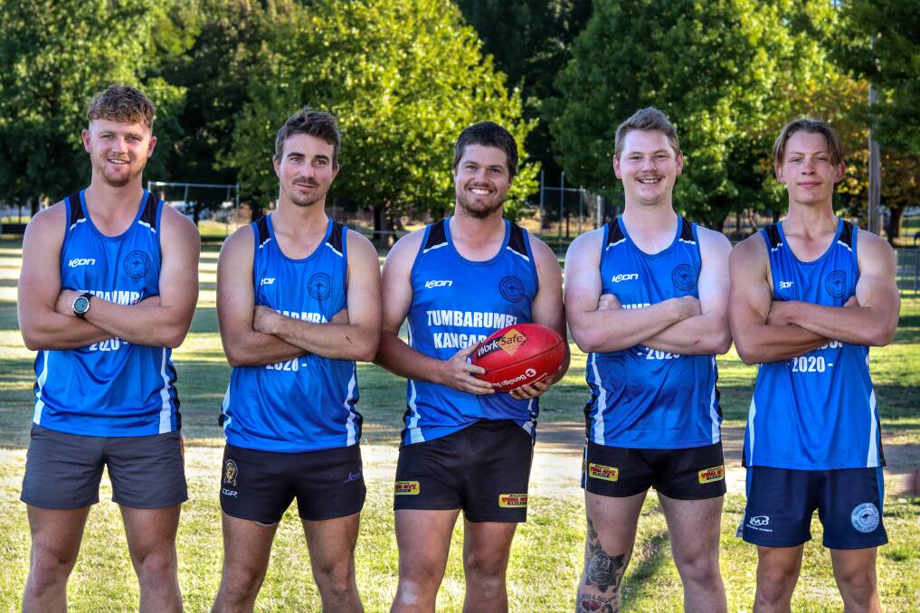 ROO BEAUTY: Finn deBono, Callum Brooksby, James Waters, Hunter Clayton and James Munday are set to make an impression for Tumbarumba. Picture: WENDY LAVIS