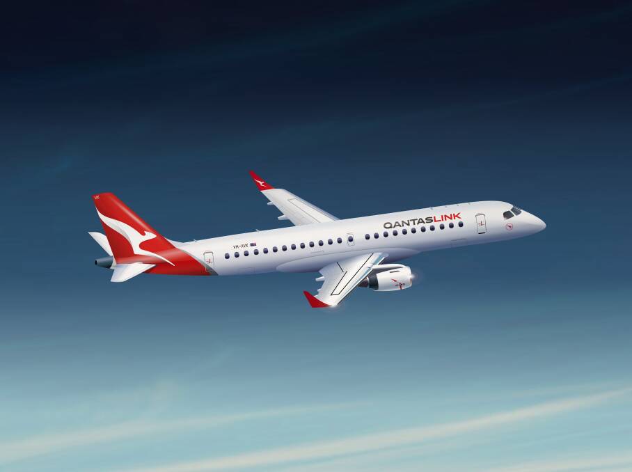 The Embraer E190 jet aircraft is now being flown by QantasLink on the Albury to Brisbane route. Picture supplied