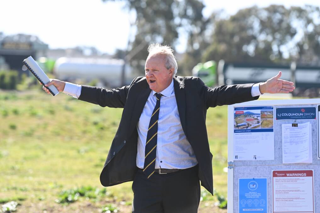 Auctioneer Andrew Dixon has had plenty of recent success with industrial properties on the Border, but had just one offer for an almost 8000-square metre parcel of land in Lavington on Friday. 