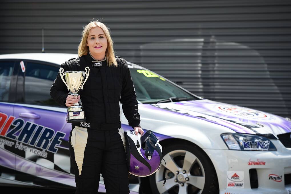 SPEEDSTER: Katilyn Hawkins claimed the Australian Production Car Series Championship in the B2 Class at Phillip Island. Picture: MARK JESSER