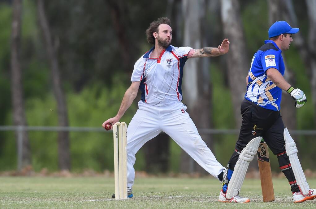 DANGER MAN: Jesse Marcuzzi has impressed with the ball for Dederang this season, claiming six wickets at an average of just 12.33. Picture: MARK JESSER