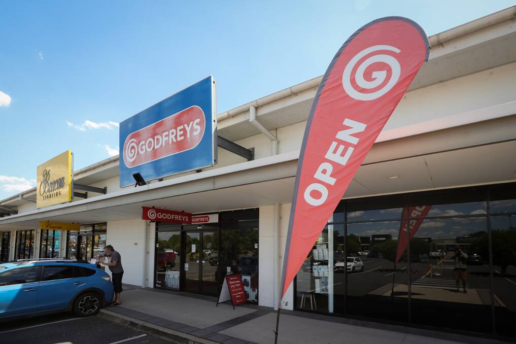 The future of the Godfreys store in the Albury homemaker centre hangs in the balance after the company went into administration on Tuesday, January 30. Picture by James Wiltshire