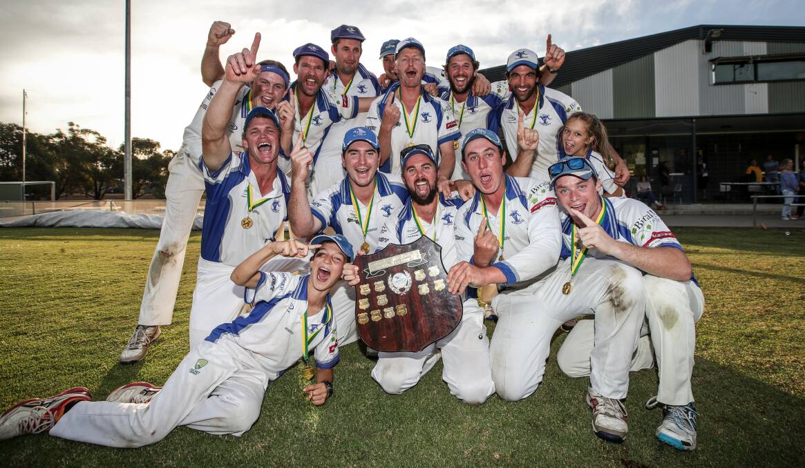 NUMBER ONE: Yackandandah found top form at the right time of the season to capture the 2018-19 Cricket Albury-Wodonga District flag against Kiewa. Picture: JAMES WILTSHIRE