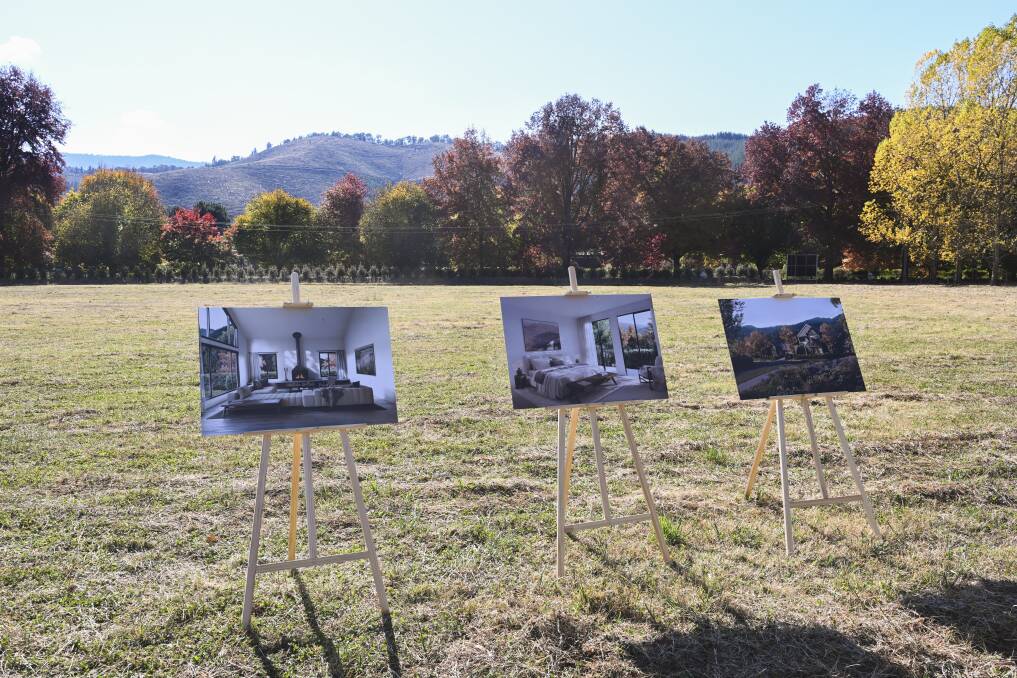 Images outlining the designs of homes to be offered at the new Bright Valley estate off the Great Alpine Road. Picture by Mark Jesser