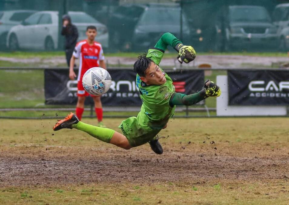 ONE TO WATCH: Talented young goalkeeper Will Haberfield was crowned the under-16s best and fairest for Murray United. He trialled with Melbourne Victory this year.