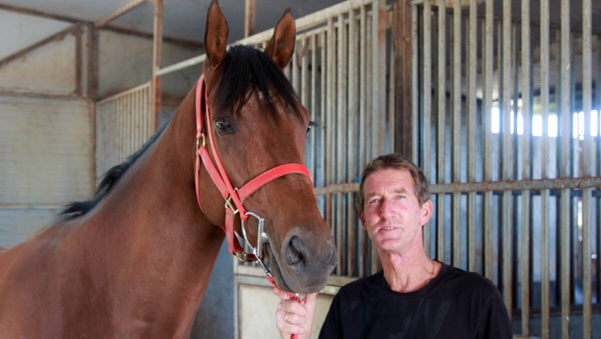 Stephen Aldridge, pictured alongside His Spirit, returned to the winner's list with Pieceofeight at Wodonga.