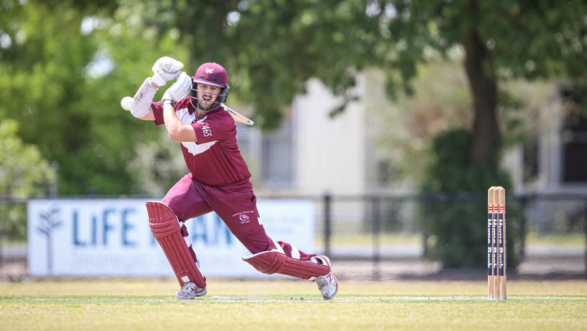 COMPOSURE: Wodonga's Mitch Dinneen impressed selectors at the Victorian Country Cricket League under-21 carnival to earn selection for Sunday's annual challenge.