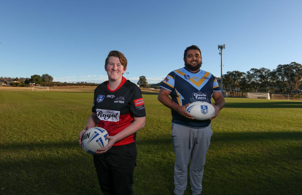 CLEAR: Benalla Wolfpack's Ivy Higgins and Wodonga Storm's Cain Richards are pleased they can play again on Friday night. Picture: TARA TREWHELLA