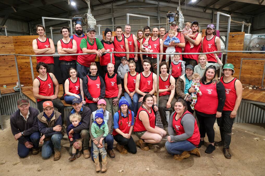 CINNY'S CROWD: A huge turnout of shearers and staff from across the district offered their time free of charge at Morven on Tuesday in honour of their late friend Jacinta Beetson. Picture: JAMES WILTSHIRE