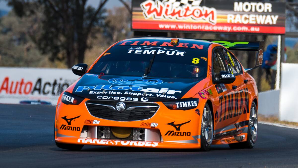 UP AND ABOUT: Brad Jones Racing's Nick Percat was the third fastest in Friday's second practice session at Winton Motor Raceway, behind Michael Caruso and Rick Kelly.