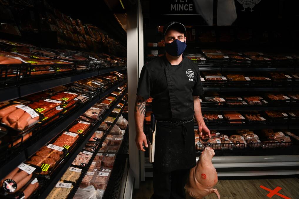 CHANGE: Butcher on Rise co-owner Kane Mathieson may soon find it trickier to source meat for his three stores. Picture: MARK JESSER