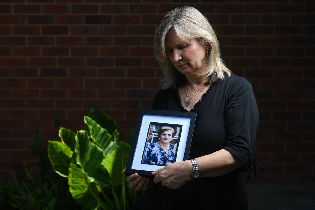 BITTER PILL TO SWALLOW: Danitza Vranjes travelled from Sydney and was unable to see her mother Anna Zagrovic before her death in hospital in Wodonga last week due to restrictions on visitation. Picture: MARK JESSER