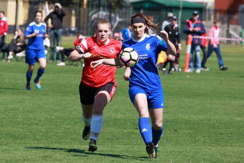 FRONT RUNNERS: Boomers and Albury City have dominated the Border competition, winning every AWFA senior women's cup final since 2008. 