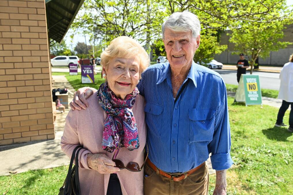 Judy and Frank Elkington, of Wodonga, said they often choose to vote early in elections to avoid waiting in long queues. Picture by Mark Jesser