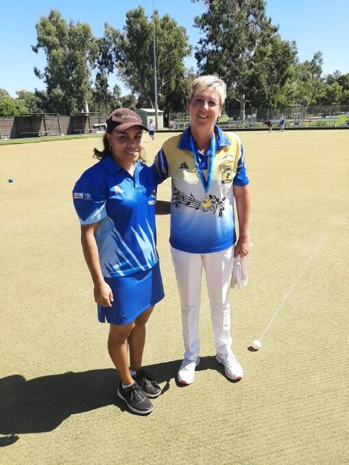 NAIL-BITER: Wangaratta's Jodie Fruend (right) defeated Wodonga's Kylie Whitehead for the O and M singles title.