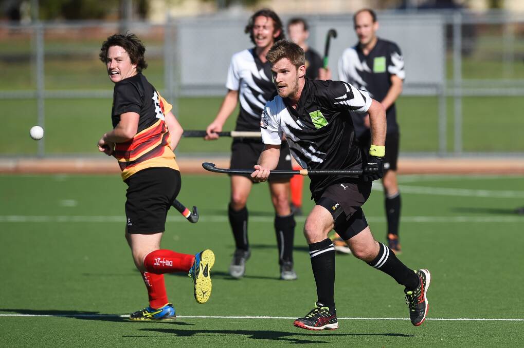BACK ON THE TRACK: Magpies were the first Hockey Albury-Wodonga club to resume training at Albury Hockey Centre on Tuesday night. 
