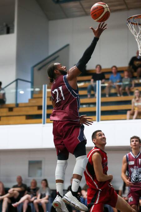SCORING MACHINE: Deba George was a key factor in the Wodonga Wolves' convincing Country Basketball League North East grand final victory against Wallan, scoring 32 points. Picture: KYLIE ESLER