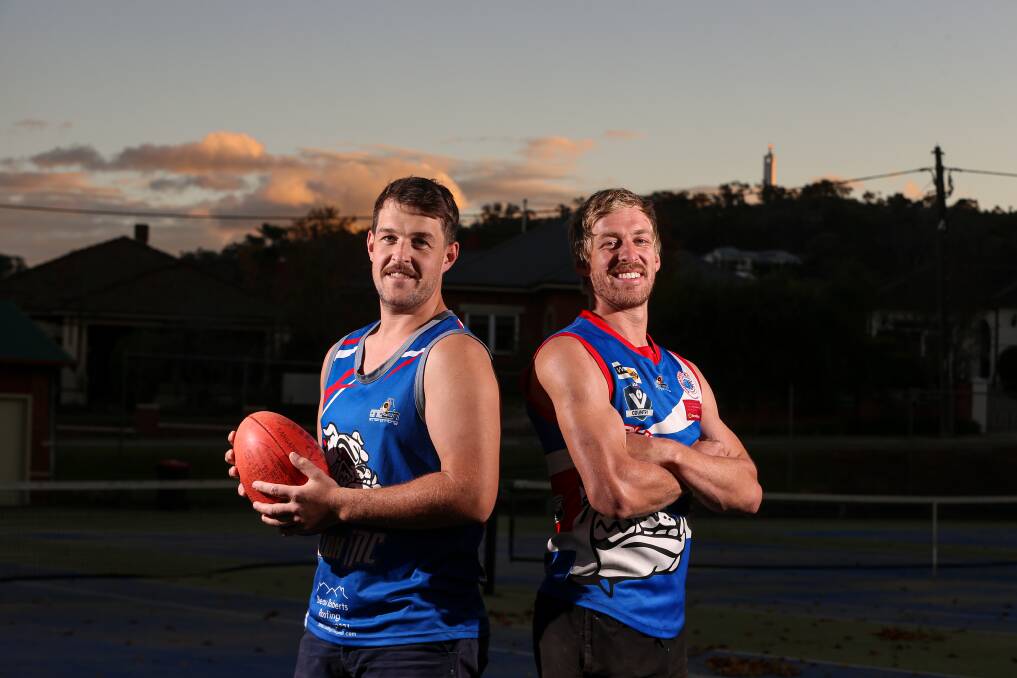 FAMILY FIRST: Charley Wallace took up an offer from younger brother, Kelvin, to play a season of football for the first time with Upper Murray premiers Bullioh. Charley has made an instant impact up forward. Picture: JAMES WILTSHIRE