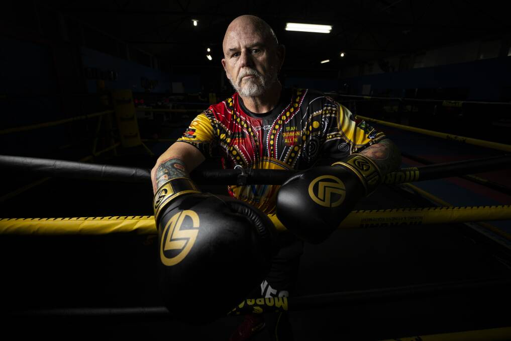 IMPORTANCE OF INCLUSION: Wiradjuri man Darcy 'Buddy Oldman' Brown clinched his first national title with victory in the 2022 Masters Boxing Australia Golden Gloves bout on the Gold Coast on Friday night. Picture: ASH SMITH