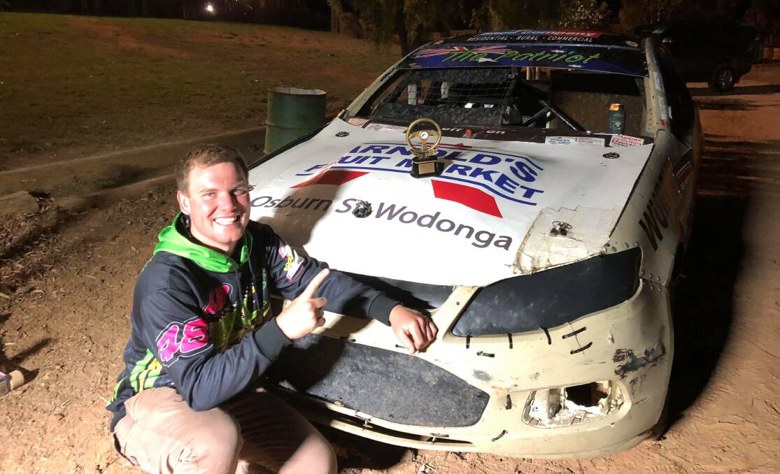 CHAMPION: Rhys Heinrich made it five wins from his last five starts with Albury's Patriot Motorsport by taking out the Top Gun event for Street Stocks at Mildura's Timmis Speedway.