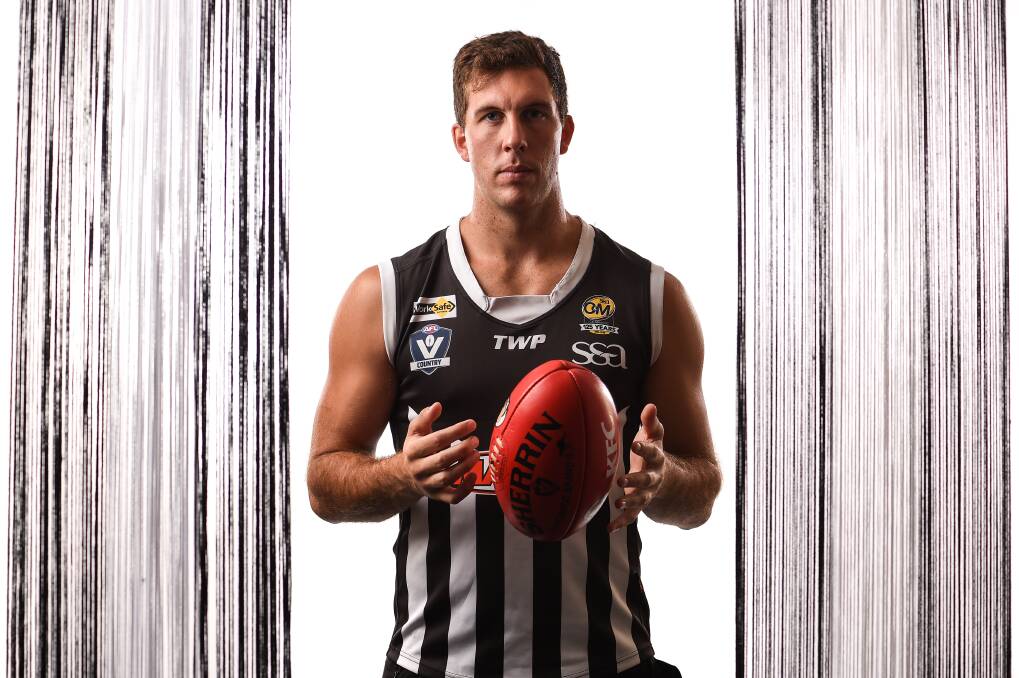 TALL ORDER: Matt Hedin has become an important member of the Wangaratta defence, playing a full season in 2019 after a horror run with knee injuries. Hedin is also the Magpies' vice-captain. Picture: MARK JESSER