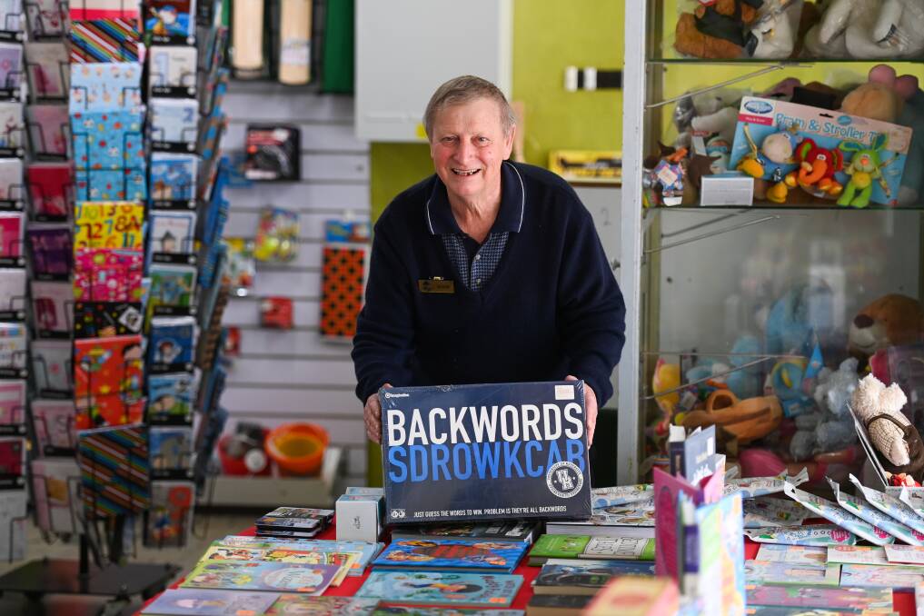 BETTER THAN EXPECTED: Tallangatta newsagency owner Norm Crisp has received a boost to his business with less people travelling outside the town. Picture: MARK JESSER