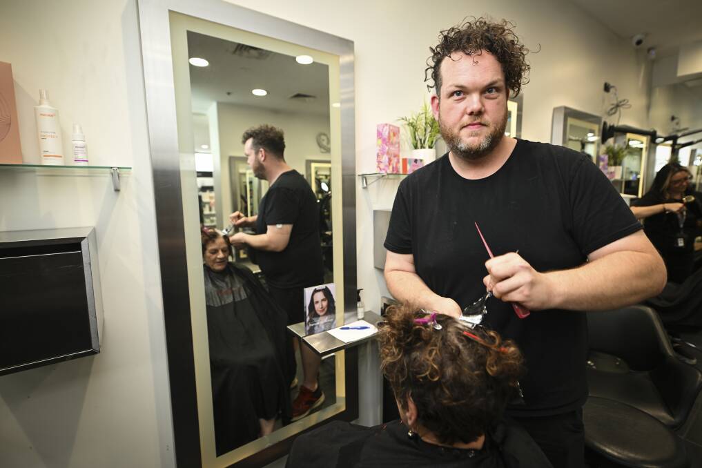 Albury hairdresser Mat Ralston is aiming to reach his fundraising goal of $30,000 for Stars of the Border Dance for Cancer before the gala night on May 10. Picture by Mark Jesser