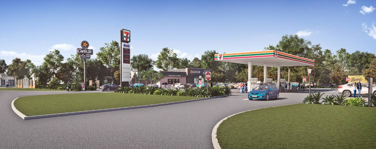 COMING SOON: A new convenience retail centre to be built on Melbourne Road in Wodonga will include a 7-Eleven service station, as well as three takeaway food outlets, Carls Jr, Oporto and Fast Lane Coffee.
