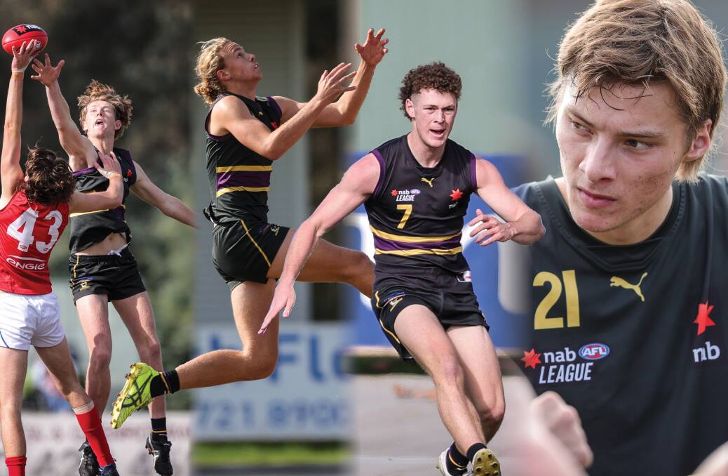 DREAMING BIG: Murray Bushrangers' Toby Murray, Fletcher Hart, Tyler Norton and Ryan Eyers have all nominated for Wednesday night's AFL mid-season draft. Pictures: JAMES WILTSHIRE