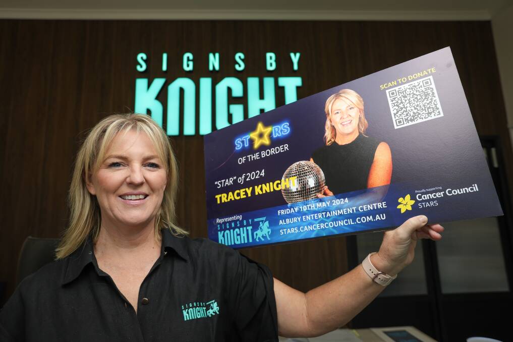 Signs by Knight owner Tracey Knight is excited to strut her stuff on the dancefloor for the 2024 edition of Stars of the Border Dance for Cancer. Picture by James Wiltshire