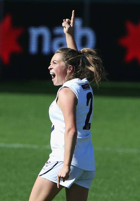 Wodonga's Julia Harvey has shown some good signs for Victoria Country this week. Picture: TAC CUP