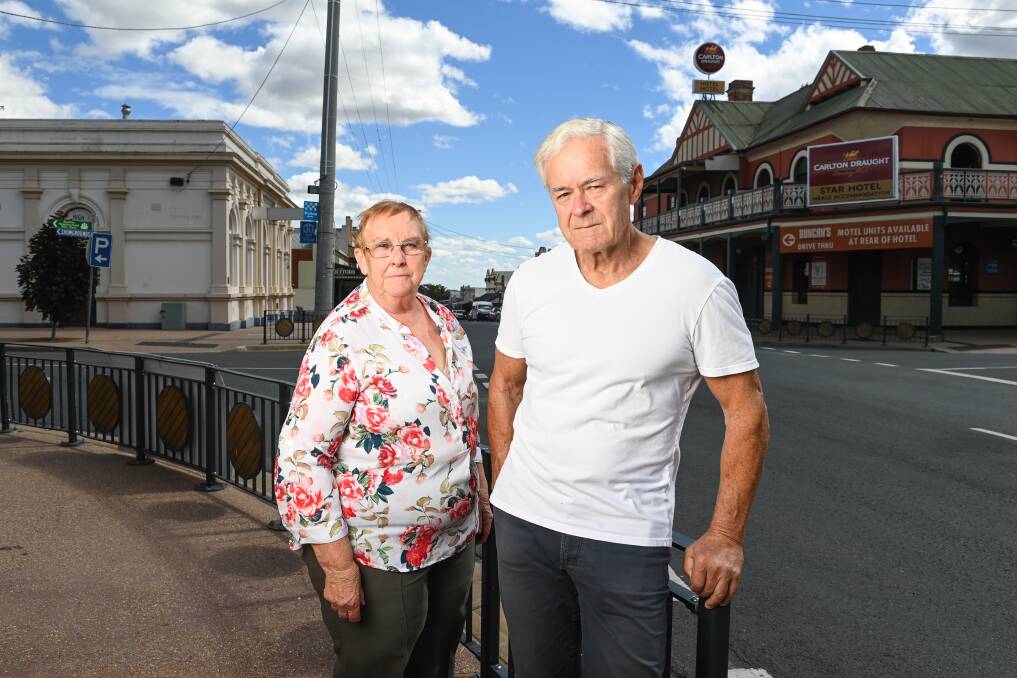 FRONT LINE: Rutherglen Lions Club members Julie Simpson and Herb Ellerbock have been leading the town's flood response after the damaging January 30 storm event.