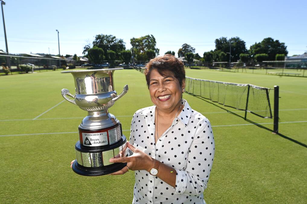 BACK ON THE BORDER: Nill Kyrgios was thrilled to open the Margaret Court Cup at the Albury grasscourts on Thursday after growing up on the Border. Picture: MARK JESSER