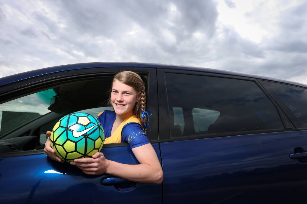 GOING THE DISTANCE: Ashleigh Carty spent more than 24 hours in the family car a week travelling to Sydney from Albury for games and training. Picture: JAMES WILTSHIRE