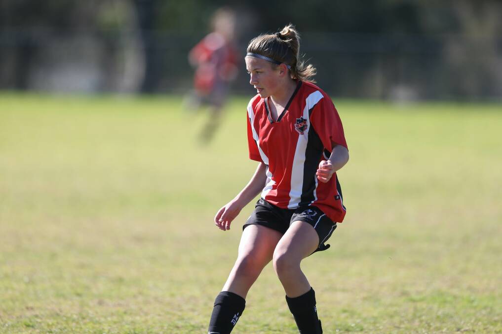 YOUNG GUN: Sophie Cary impressed for Albury High School with two goals in their victory against Overnewton Anglican Community College at Glen Park last month. Picture: TARA TREWHELLA