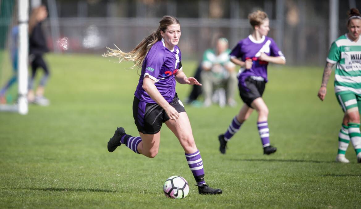 CONSISTENT PERFORMER: Melrose central midfielder Maya Davis has had an impact on most games for one of the most-improved sides in AWFA's senior women's competition this season. Picture: JAMES WILTSHIRE