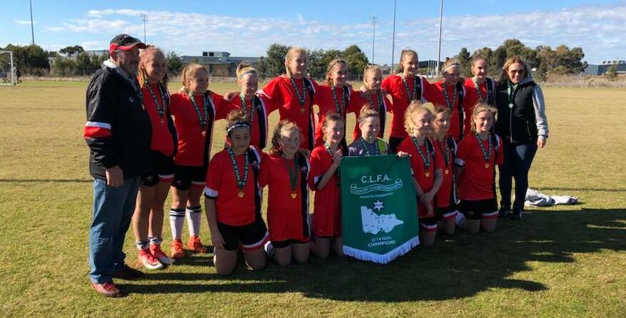 STARS ON SHOW: AWFA's under 14s girls representative side scored 42 goals without conceding on their way to winning the CLFA Country Championship.