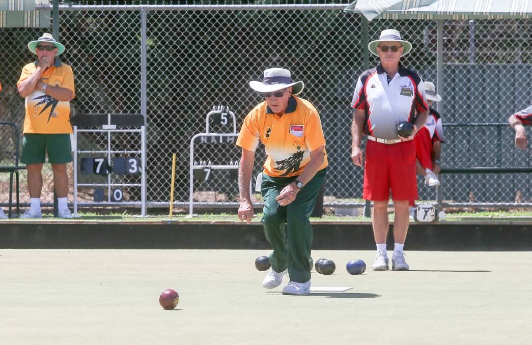 CLOSE ONE: Mic Baz bowls during North Albury's clash with Howlong in grade six. The Hoppers went down by two, but produced a win in grade three. Picture: SIMON BAYLISS