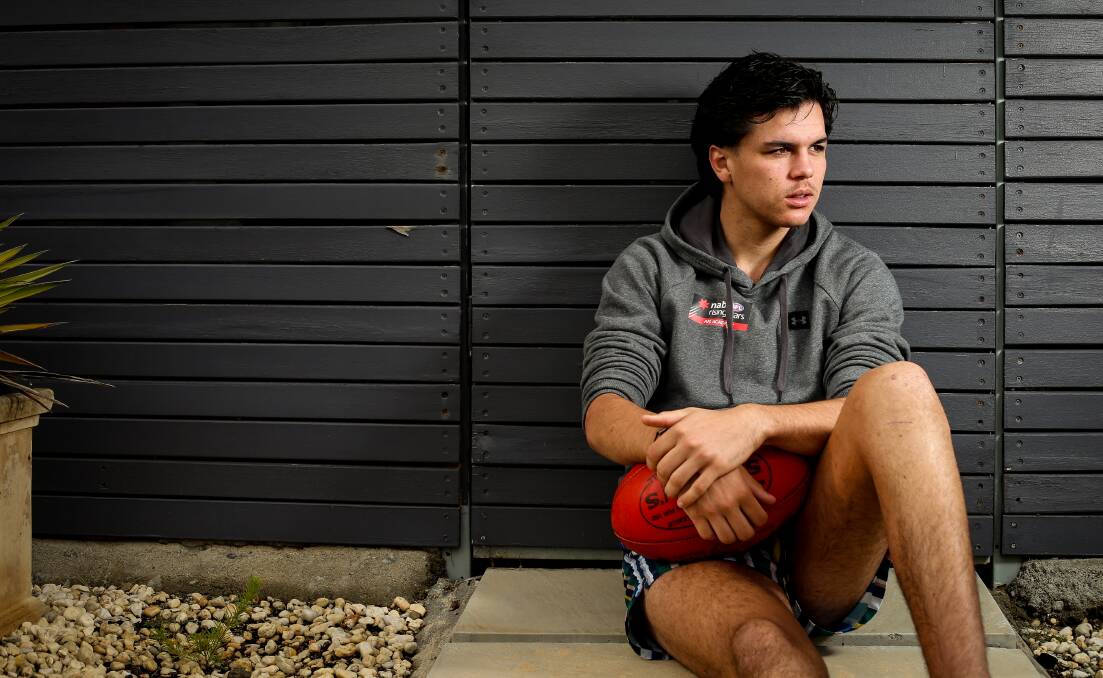 WAITING GAME: AFL draft hopeful
Elijah Hollands has commenced his
rehab after a knee reconstruction.
Picture: JAMES WILTSHIRE