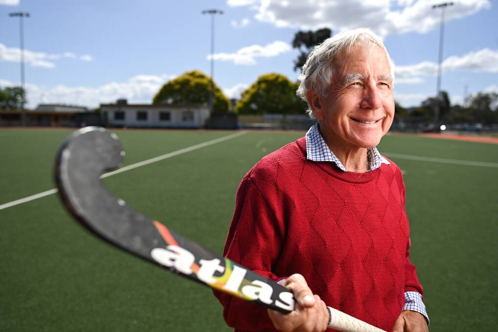 Long-time Hockey Albury-Wodonga president Bert Eastoe is excited to see a new generation of players and administrators emerge in the sport on the Border after stepping down from the top job. The retired property adviser has had 55 years of involvement in hockey. Picture by Mark Jesser