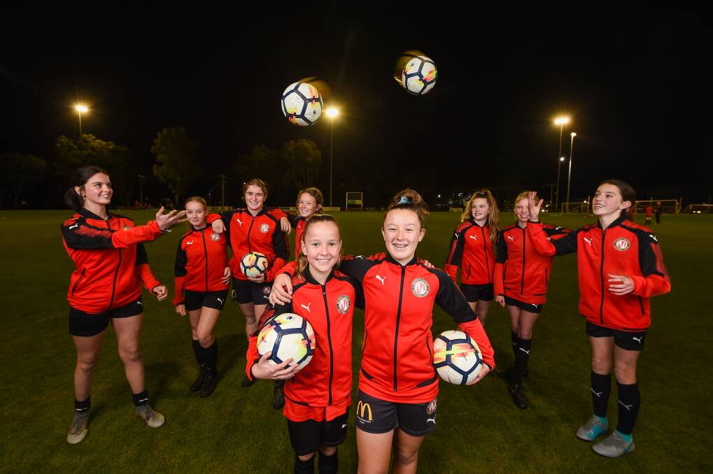 EXCITEMENT: Murray United's talented female footballers are thrilled Australia will co-host the 2023 FIFA Women's World Cup. Picture: MARK JESSER