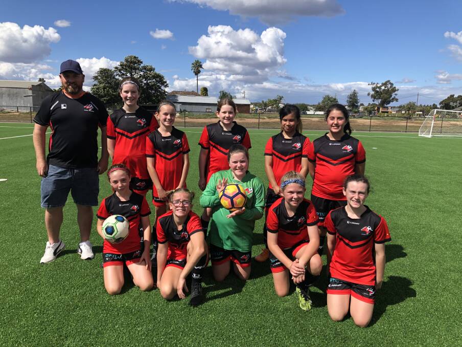 HUGE EFFORT: Aidan Kilroy coached Albury-Wodonga Football Association's under-11 girls to the cup final at the Boys and Girls FC tournament in Bendigo.