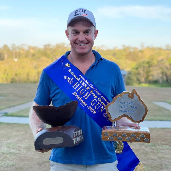 SHARP SHOOTER: James Willett collected four gold medals at the Australian Clay Target Association National Championship in Brisbane.