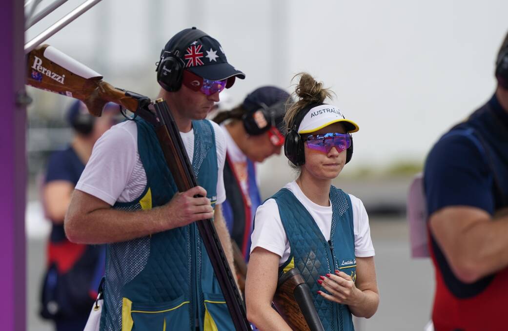 TOUGH RESULT: Mulwala shooter James Willett and teammate Laetisha Scanlan were the top-ranked pair in the world, but finished seventh in the mixed trap event. Picture: AP