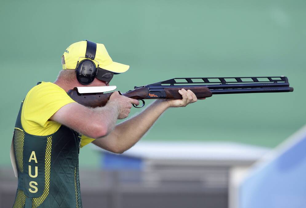 TOUGH DAY: James Willett was far from his best, finishing sixth in the men's double trap final at the Commonwealth Games. Pictures: AAP